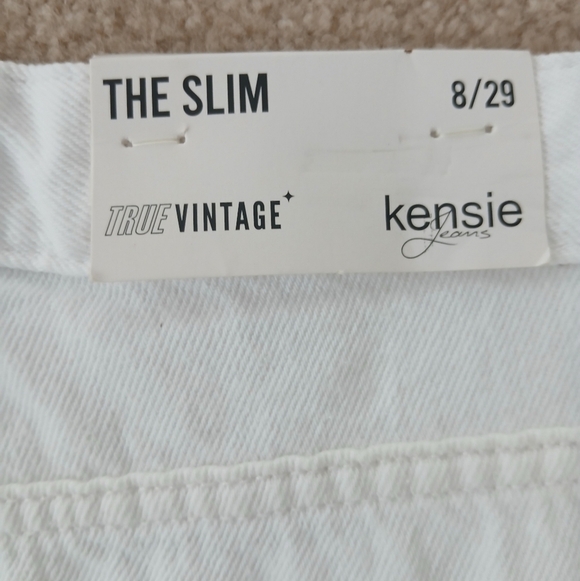 Kensie Women's White Jeans High Rise Slim sz 8/29.   FL - Picture 3 of 7